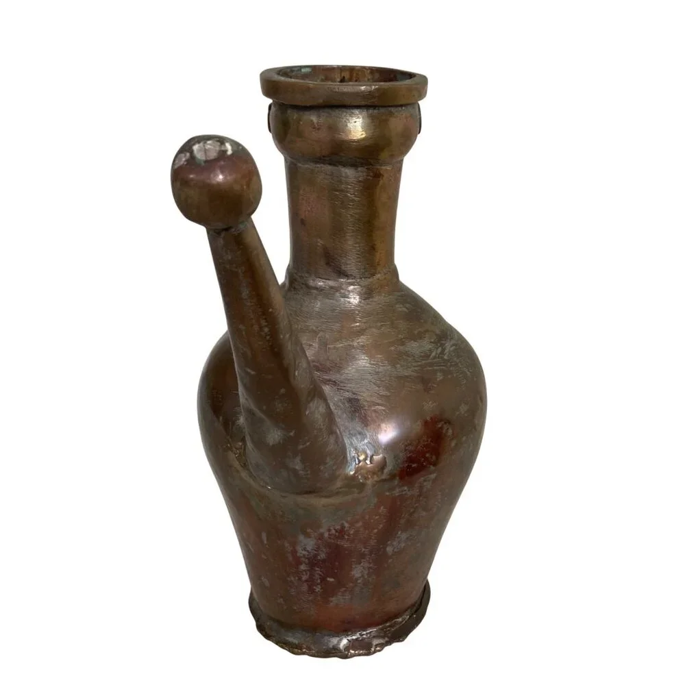 Aged Hand Forged Metal Pitcher Primitive Rustic Antique Decor - Picture 4 of 8